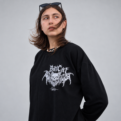 Лонгслів BatCat BatCult, деталь принта